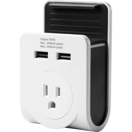 PARAGON GROUP USA Link2Home EM-1601 Dual USB Port Power Adaptor with Smartphone Cradle EM-1601